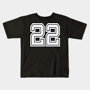 Numbers 22 for a sports team, group, or community Kids T-Shirt